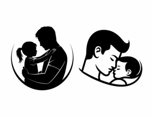 爸爸和孩子图案