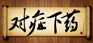 对症下药传统艺术书法毛笔字