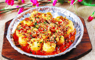 美味肉末浇汁豆腐