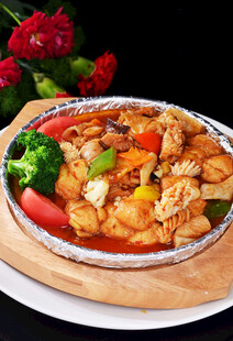 铁板什锦蔬菜豆腐