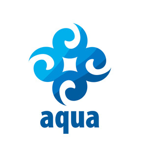 aqua蓝色旋涡标志