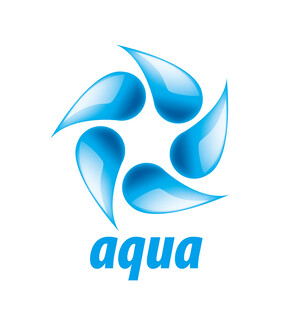 蓝色水滴风格aqua标志