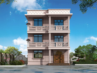 三层精美自建住宅外观