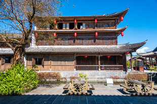 中式古建楼阁景观