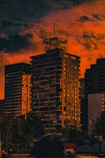夕阳下的城市