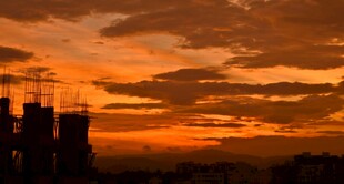 夕阳下的城市