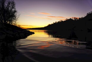 夕阳下宁静的