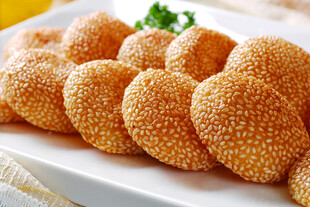 芝麻球美食展示