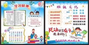 学习园地班级文化校园海报展板