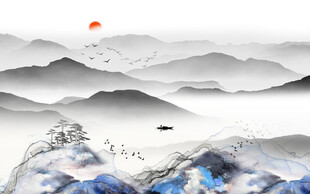 水墨山水意境图