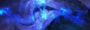 梦幻蓝色漩涡宇宙景象