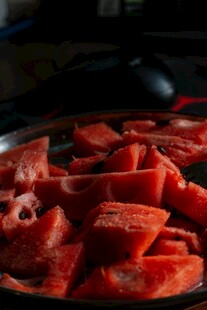 新鲜切块西瓜美味诱人