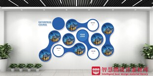 科技风企业流程文化墙