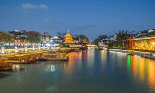 南京秦淮河夫子庙夜景
