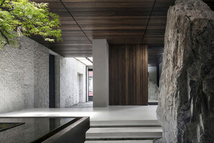 现代简约风庭院建筑入口