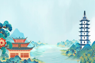 宣州区地标建筑海报