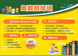 奥数培训宣传海报