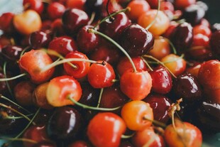 新鲜饱满的樱桃果实