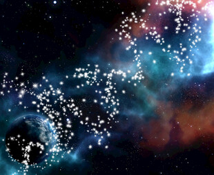 梦幻星空烟花绽放