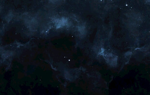 夜空繁星与云朵