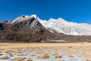 雪山下的广袤荒原