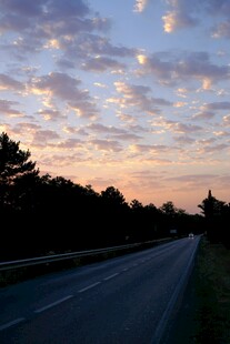 黄昏公路美景