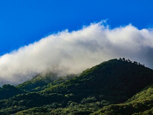 青山之上云雾缭绕美景
