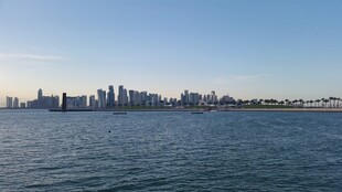 海滨城市天际线景观