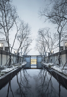 冬日河道雪景静谧之景