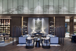 现代中式风格高端餐厅空间