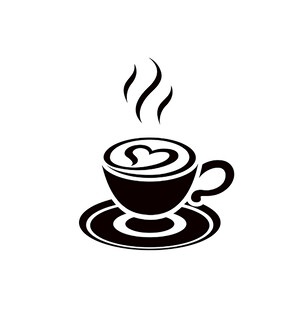 简约咖啡杯图标矢量