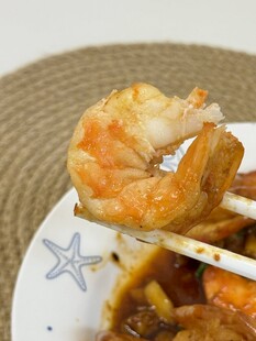 美味鲜虾美食特写