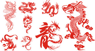 矢量龙纹