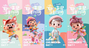 可爱卡通玩偶形象展示