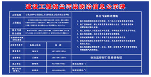 扬尘污染防治信息公示牌
