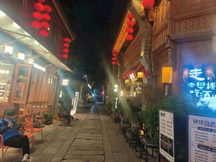 芜湖古城古街夜景静谧闲适氛围
