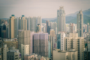 繁华都市高楼林立景观