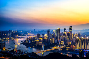 重庆璀璨城市夜景风光