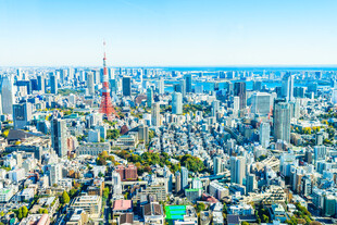 东京城市天际线俯瞰景观