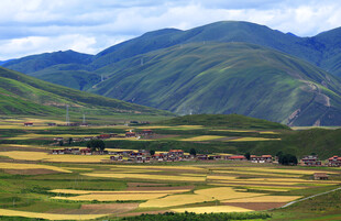 山间田园美景