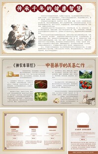 养生科普展板设计模板