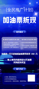 加油票宣传展架海报