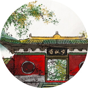 中式古典红墙建筑景观