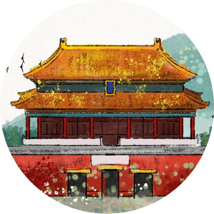 古风故宫建筑插画