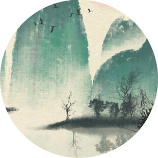 水墨山水意境图