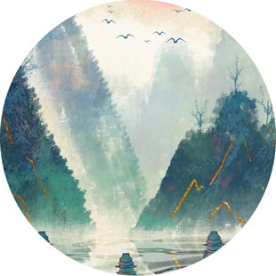 水墨山水间的诗意景致