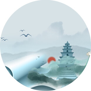 水墨山水间的诗意景致