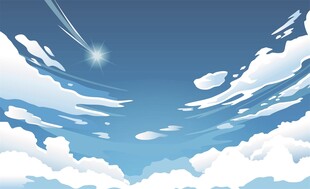 蓝天白云梦幻天空景象