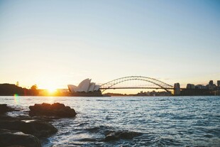 悉尼海港夕阳美景