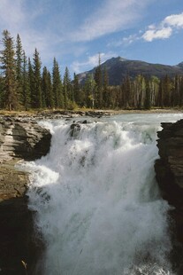 山间湍急溪流景观